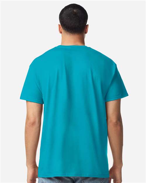 Gildan 3000 Men's Long Sleeve Jersey Baseball Tee - Back view