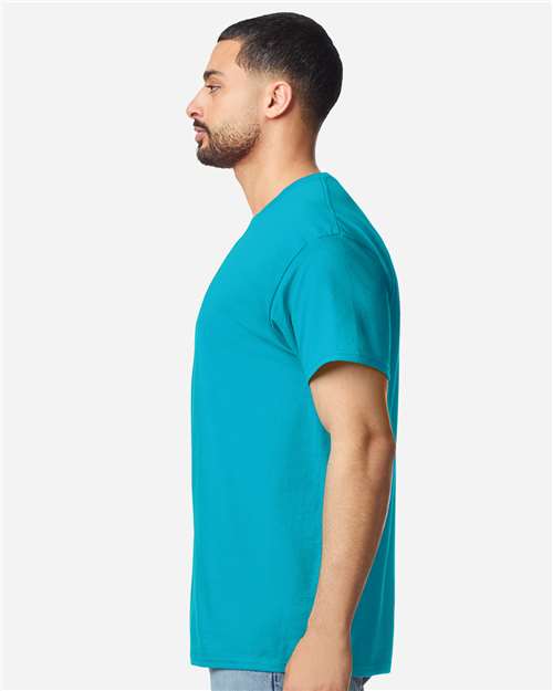 Gildan 3000 Men's Long Sleeve Jersey Baseball Tee - Side view