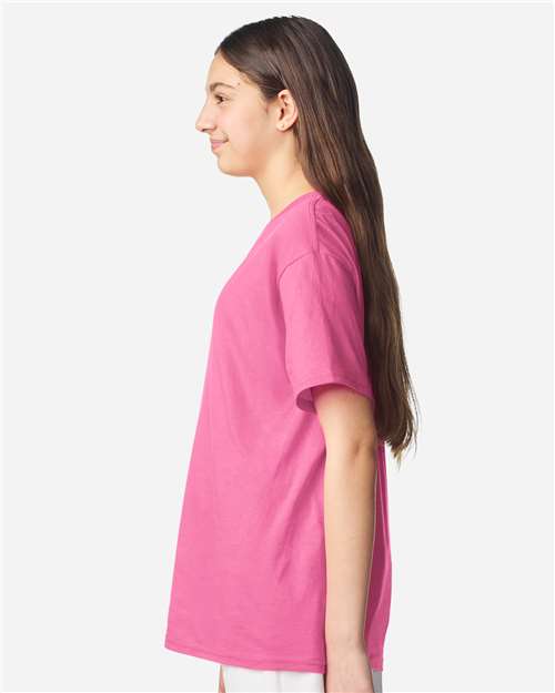 Gildan 3000B Youth Light Cotton T-Shirt - Side view