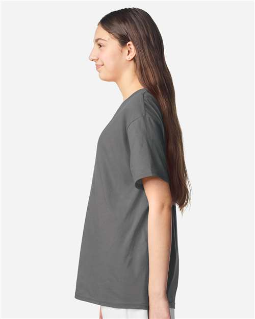 Gildan 3000B Youth Light Cotton T-Shirt - Side view