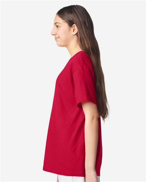 Gildan 3000B Youth Light Cotton T-Shirt - Side view