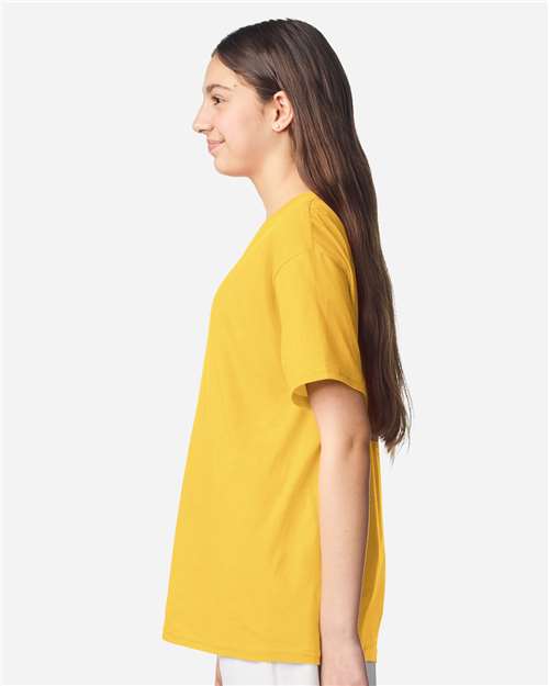 Gildan 3000B Youth Light Cotton T-Shirt - Side view