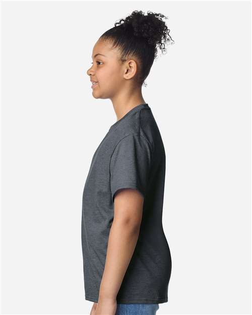 Gildan 3000B Youth Light Cotton T-Shirt - Side view