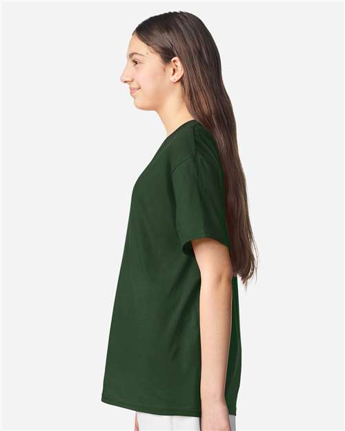 Gildan 3000B Youth Light Cotton T-Shirt - Side view