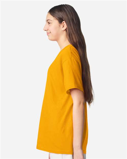 Gildan 3000B Youth Light Cotton T-Shirt - Side view