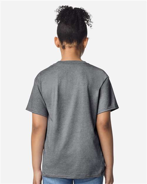 Gildan 3000B Youth Light Cotton T-Shirt - Back view