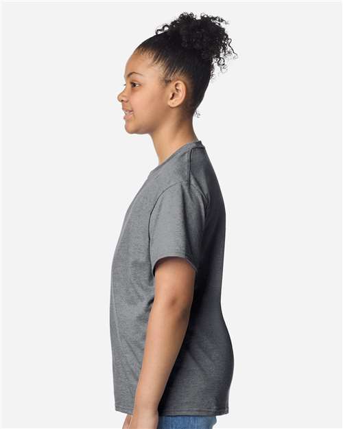 Gildan 3000B Youth Light Cotton T-Shirt - Side view