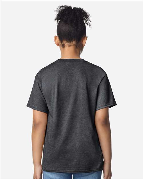 Gildan 3000B Youth Light Cotton T-Shirt - Back view