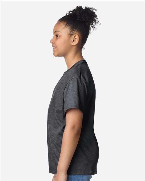 Gildan 3000B Youth Light Cotton T-Shirt - Side view