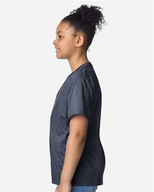 Gildan 3000B Youth Light Cotton T-Shirt - Side view