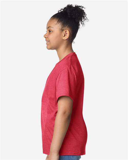 Gildan 3000B Youth Light Cotton T-Shirt - Side view