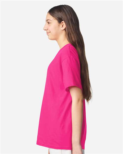 Gildan 3000B Youth Light Cotton T-Shirt - Side view