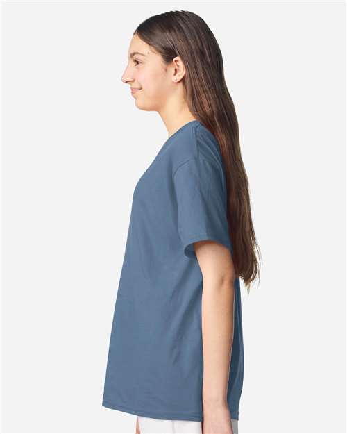 Gildan 3000B Youth Light Cotton T-Shirt - Side view