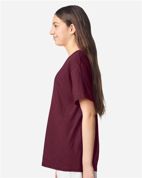 Gildan 3000B Youth Light Cotton T-Shirt - Side view