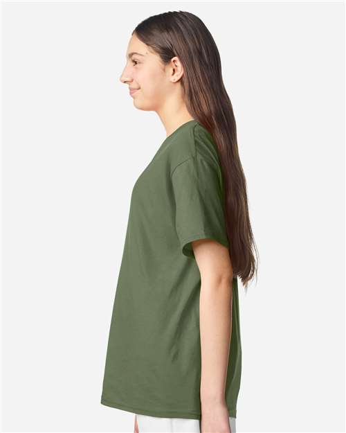 Gildan 3000B Youth Light Cotton T-Shirt - Side view