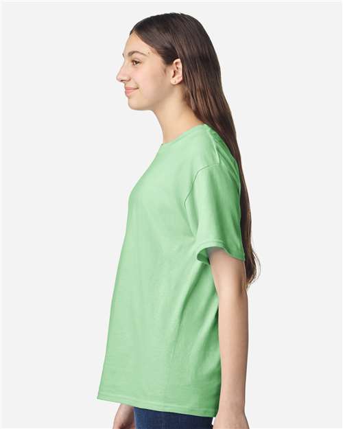 Gildan 3000B Youth Light Cotton T-Shirt - Side view