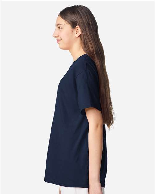 Gildan 3000B Youth Light Cotton T-Shirt - Side view