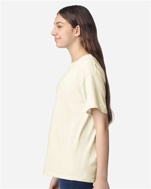 Gildan 3000B Youth Light Cotton T-Shirt - Side view