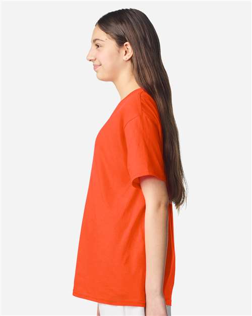 Gildan 3000B Youth Light Cotton T-Shirt - Side view