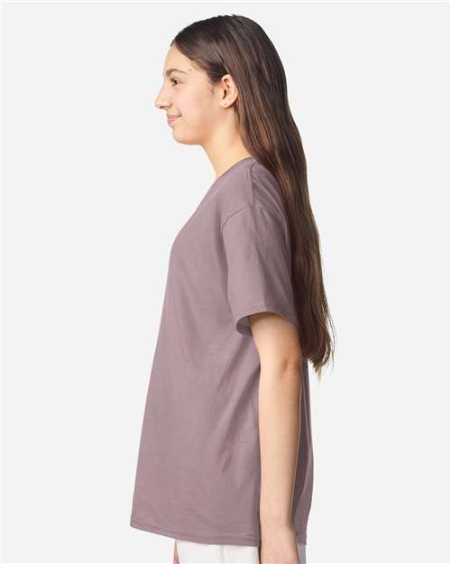 Gildan 3000B Youth Light Cotton T-Shirt - Side view