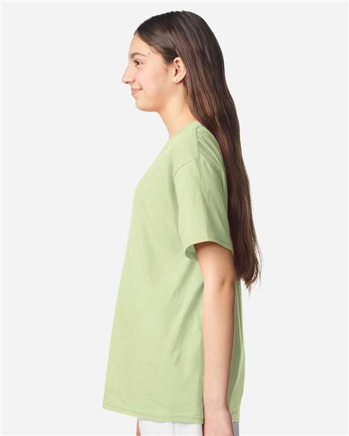Gildan 3000B Youth Light Cotton T-Shirt - Side view