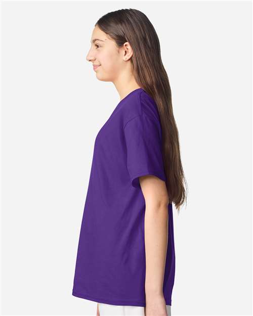 Gildan 3000B Youth Light Cotton T-Shirt - Side view