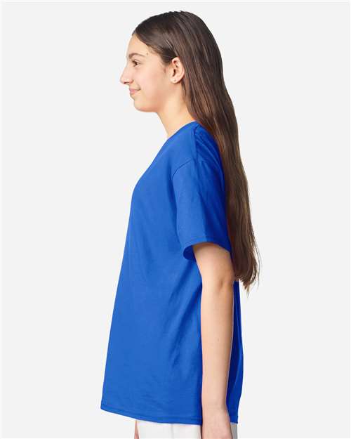 Gildan 3000B Youth Light Cotton T-Shirt - Side view