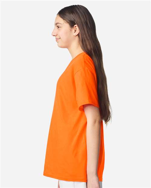 Gildan 3000B Youth Light Cotton T-Shirt - Side view