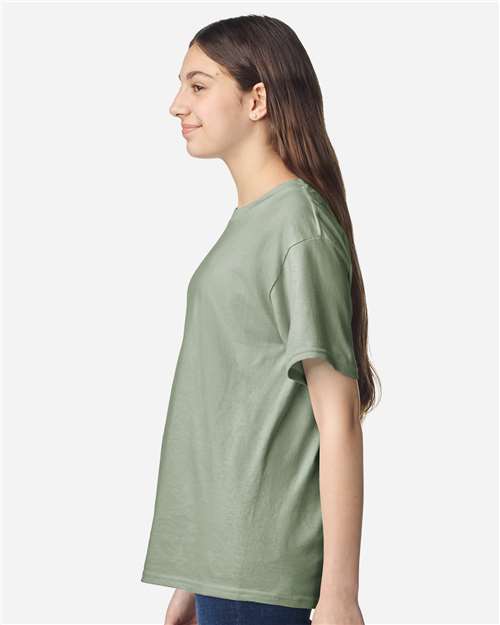 Gildan 3000B Youth Light Cotton T-Shirt - Side view
