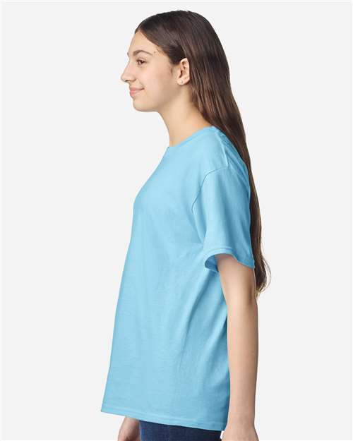 Gildan 3000B Youth Light Cotton T-Shirt - Side view