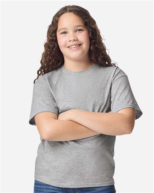 Gildan 3000B Youth Light Cotton T-Shirt - Front view