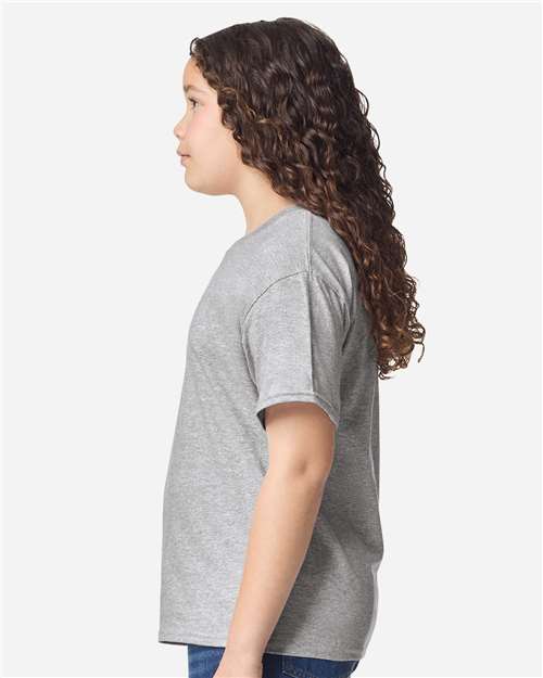 Gildan 3000B Youth Light Cotton T-Shirt - Side view