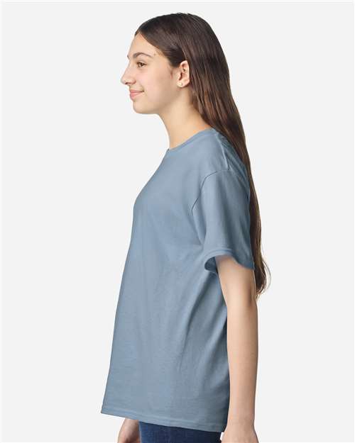 Gildan 3000B Youth Light Cotton T-Shirt - Side view