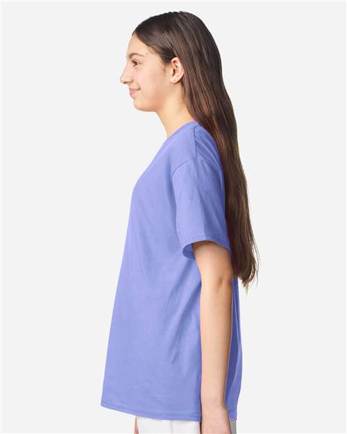 Gildan 3000B Youth Light Cotton T-Shirt - Side view