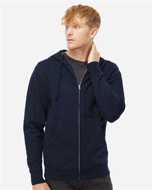 Independent Trading Co. SS4500Z Unisex Midweight Full-Zip Hooded Sweatshirt - Front view