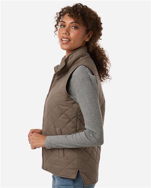 Weatherproof W207359 Women's Vintage Diamond Quilted Vest - Side view