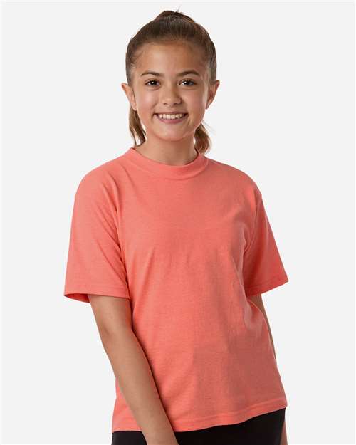 M&O 4850 Youth Gold Soft Touch T-Shirt - Front view