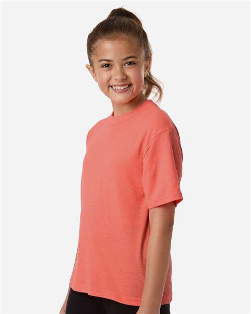 M&O 4850 Youth Gold Soft Touch T-Shirt - Side view
