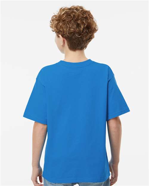 M&O 4850 Youth Gold Soft Touch T-Shirt - Back view