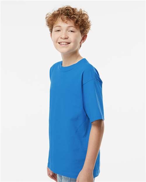 M&O 4850 Youth Gold Soft Touch T-Shirt - Side view