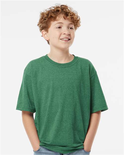 M&O 4850 Youth Gold Soft Touch T-Shirt - Front view