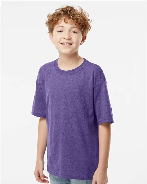 M&O 4850 Youth Gold Soft Touch T-Shirt - Side view