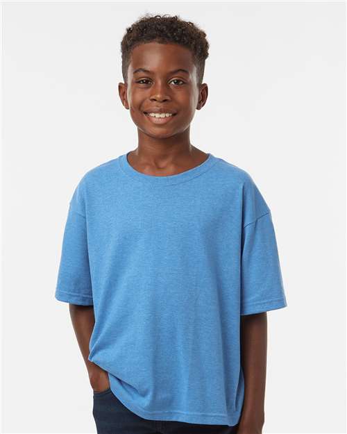 M&O 4850 Youth Gold Soft Touch T-Shirt - Front view