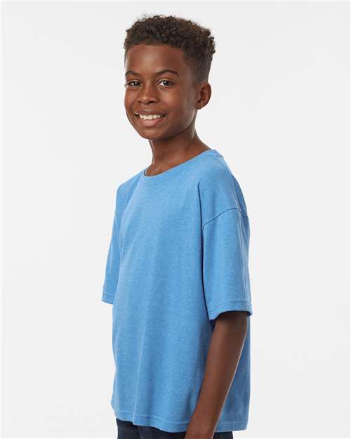 M&O 4850 Youth Gold Soft Touch T-Shirt - Side view