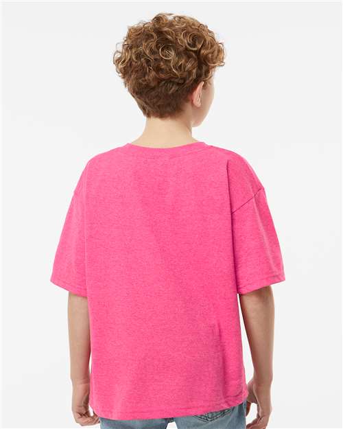 M&O 4850 Youth Gold Soft Touch T-Shirt - Back view