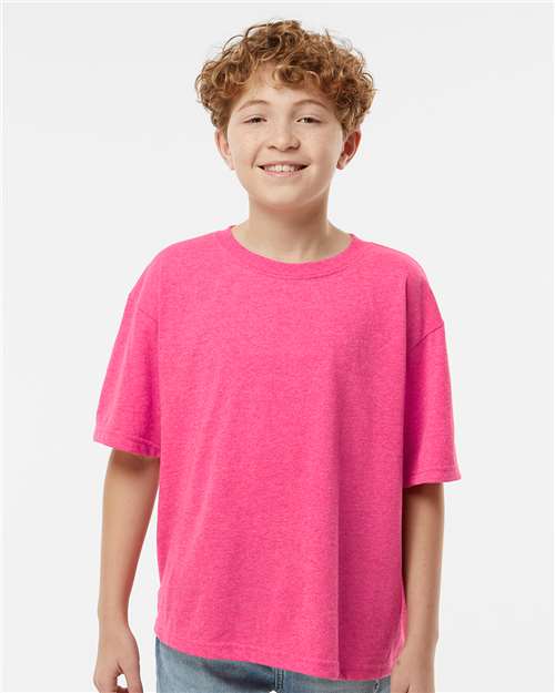 M&O 4850 Youth Gold Soft Touch T-Shirt - Front view