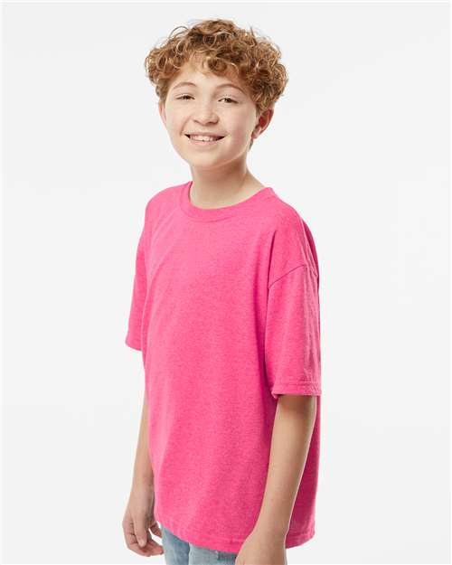 M&O 4850 Youth Gold Soft Touch T-Shirt - Side view