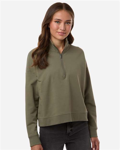 Independent Trading Co. EXP15WPQ Women's Perform Quarter-Zip Pullover - Front view