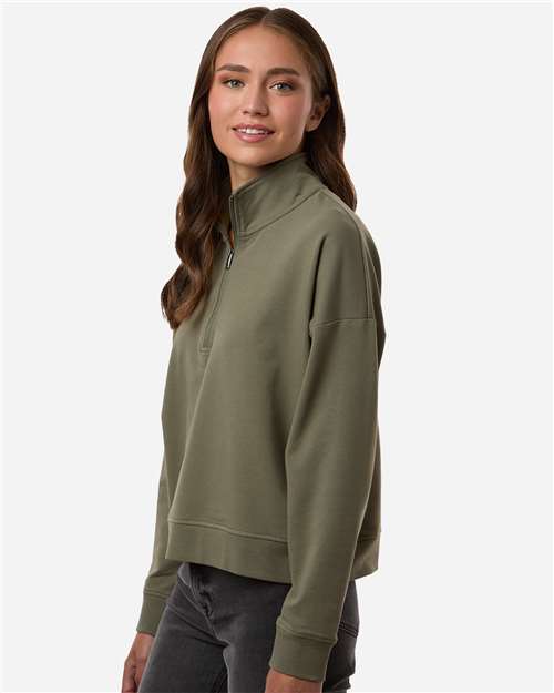 Independent Trading Co. EXP15WPQ Women's Perform Quarter-Zip Pullover - Side view