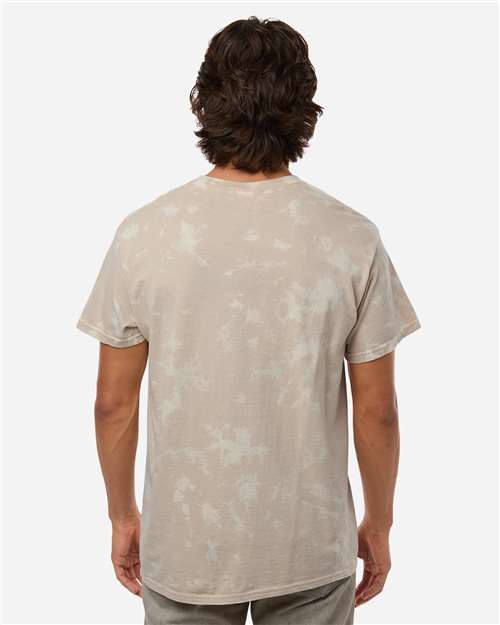 Colortone 1385 Unisex Bleach Out Dyed T-Shirt - Back view
